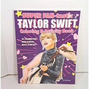 Taylor Swift Super Fan-tastic Coloring Activity Book NEW Swifties Fan Gift